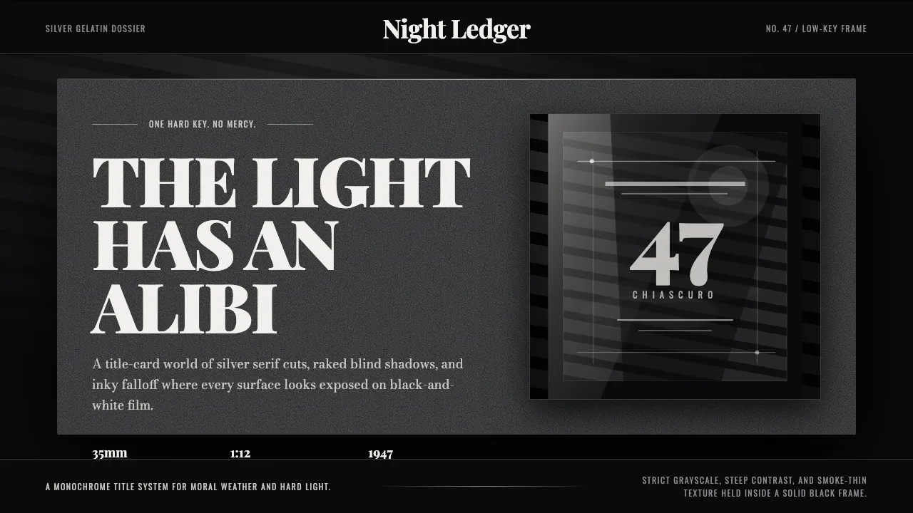 Film Noir Chiaroscuro — Cover