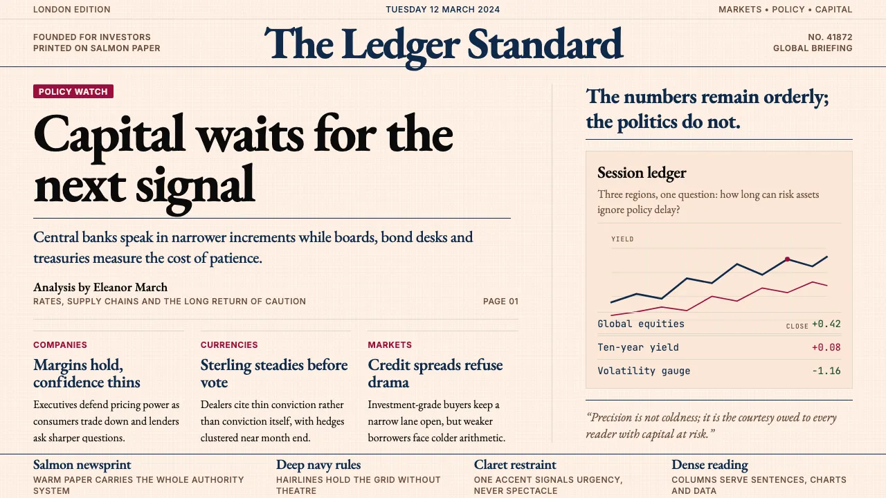 Financial Times (Pink Paper) — Cover