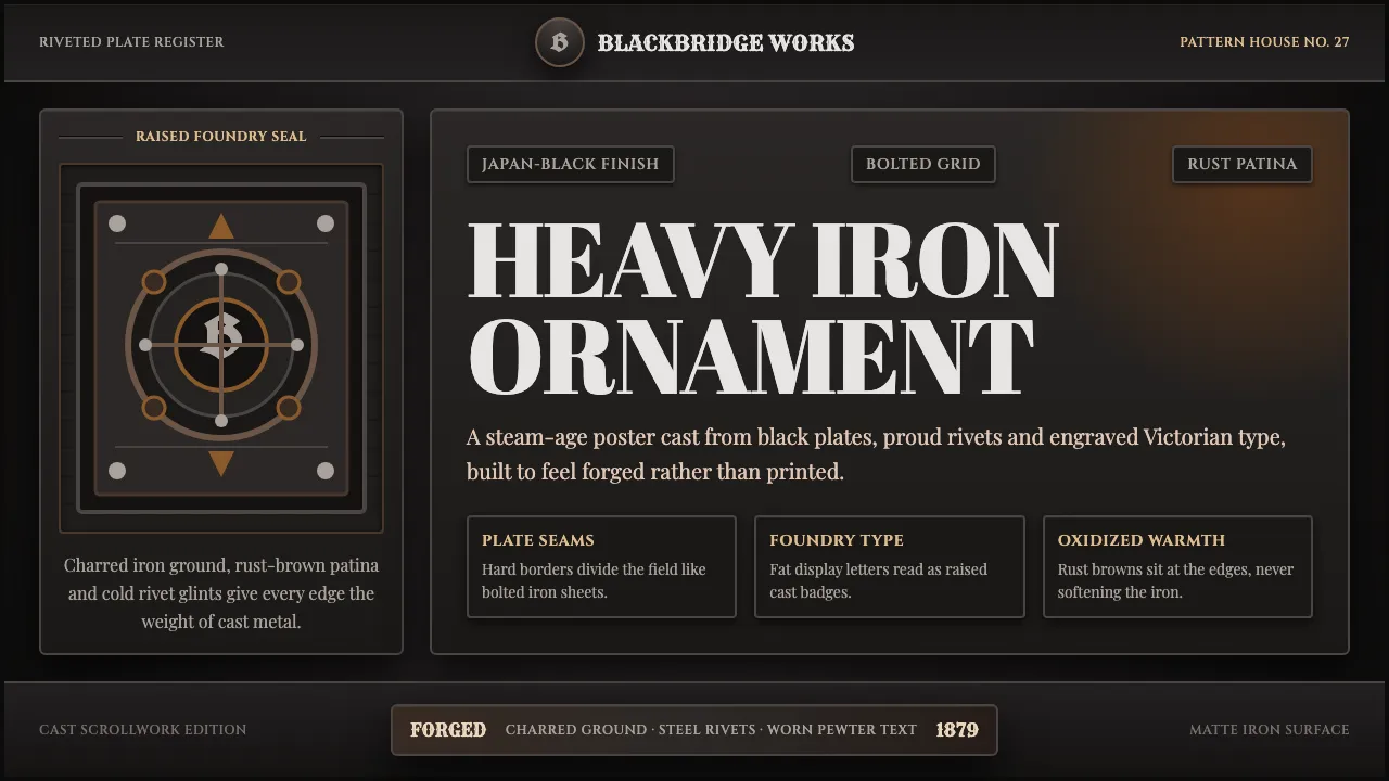 Victorian Cast Iron Foundry — Cover