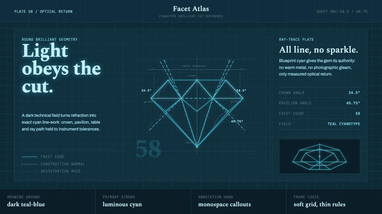 Brilliant Cut Facet Diagram — Cover