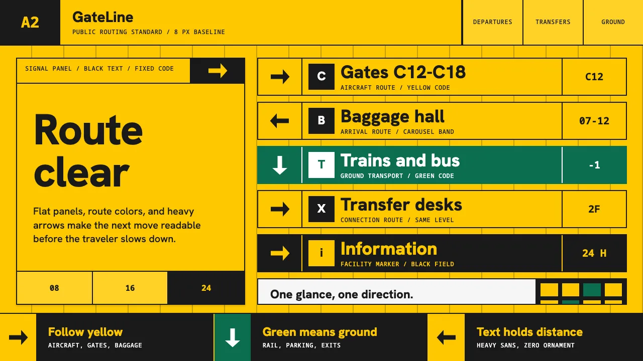 Airport Wayfinding Geometric — Cover