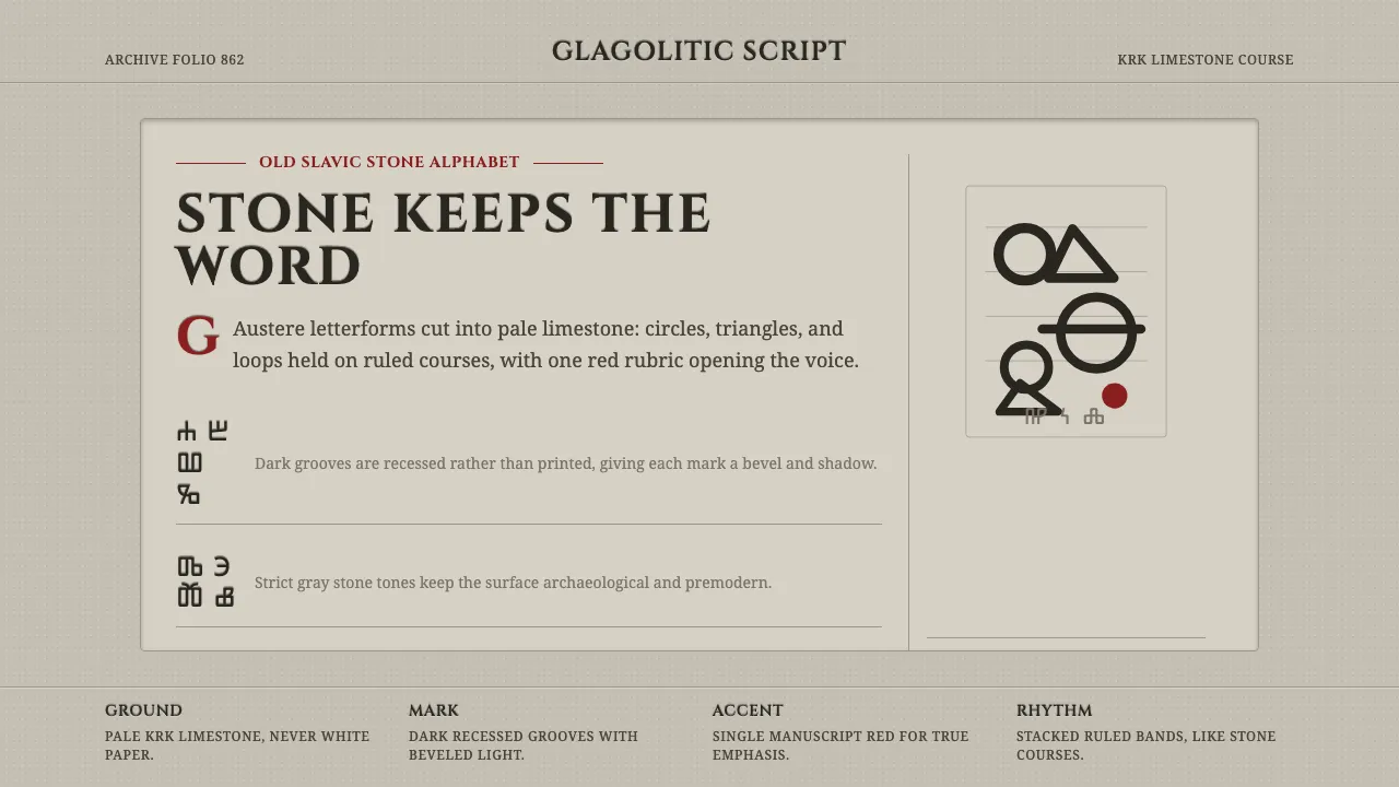 Glagolitic Script — Cover