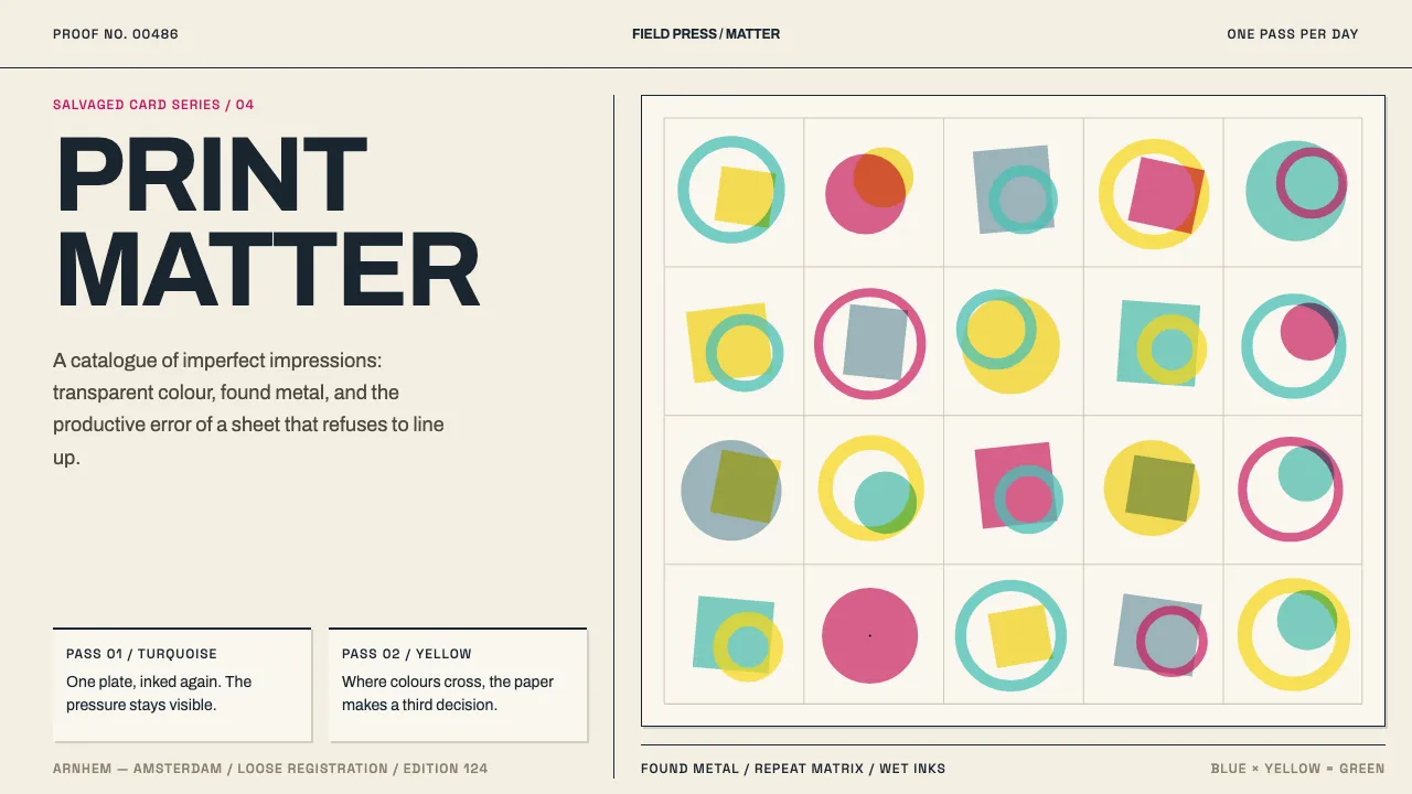 Karel Martens Print Matter — Cover