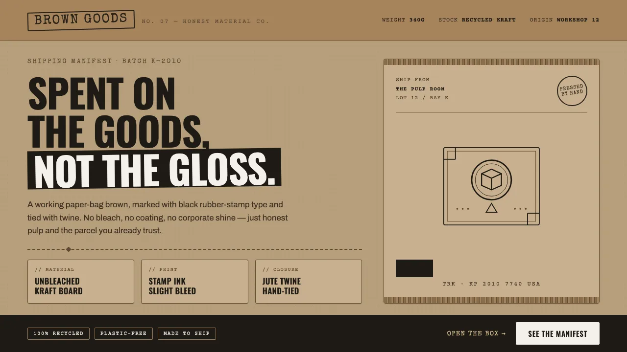 Kraft Paper Packaging — Cover