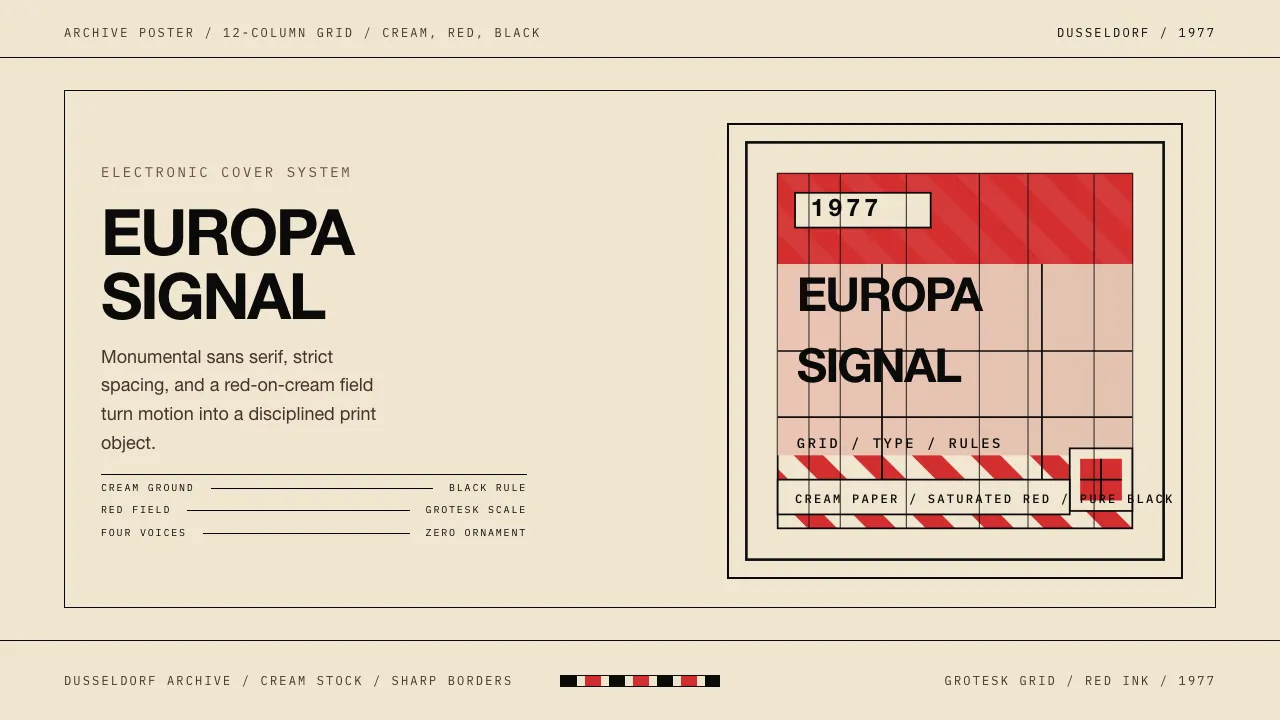 Kraftwerk Trans-Europa Express — Cover