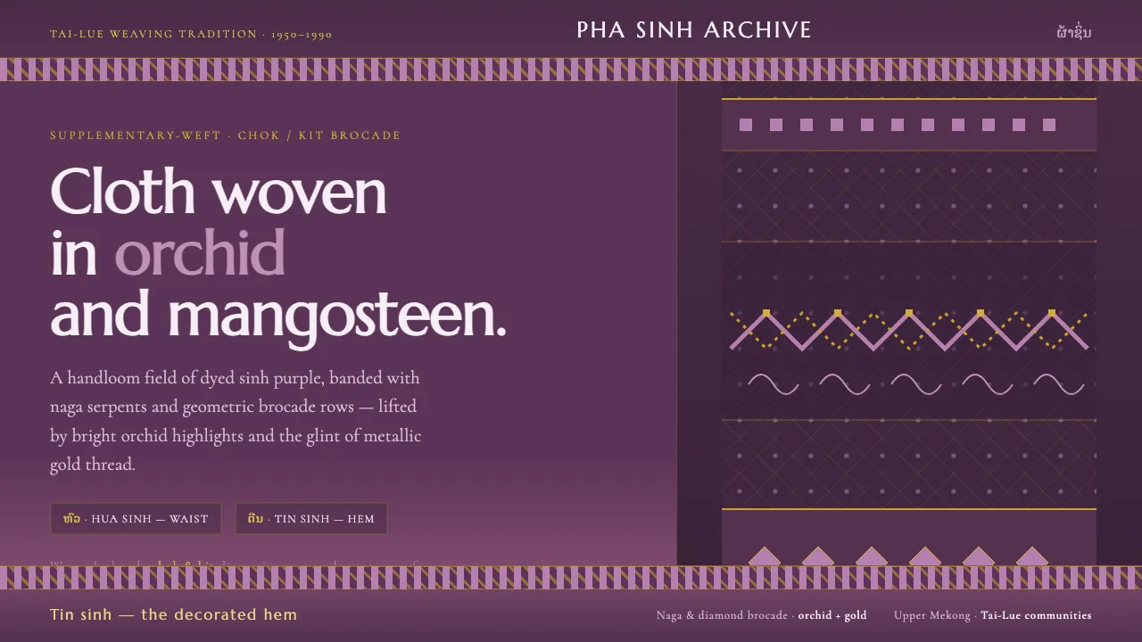 Lao Orchid Mauve Textile — Cover