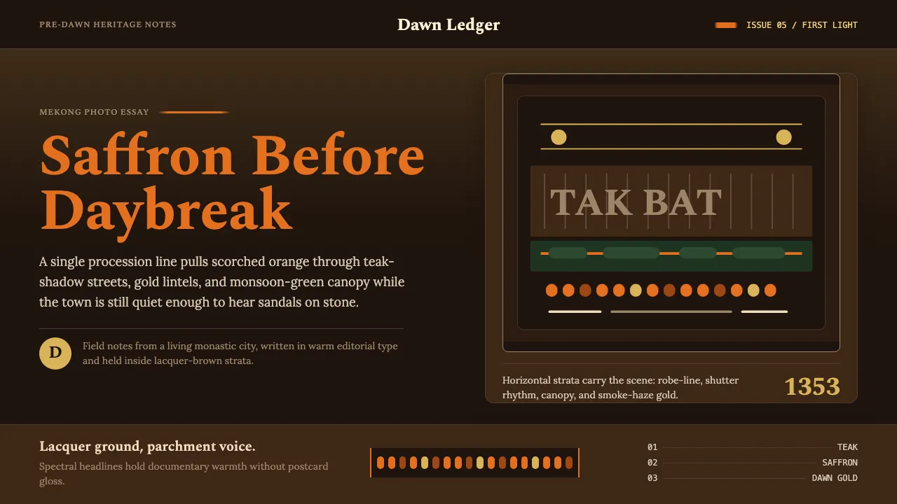 Luang Prabang Saffron Alms — Cover