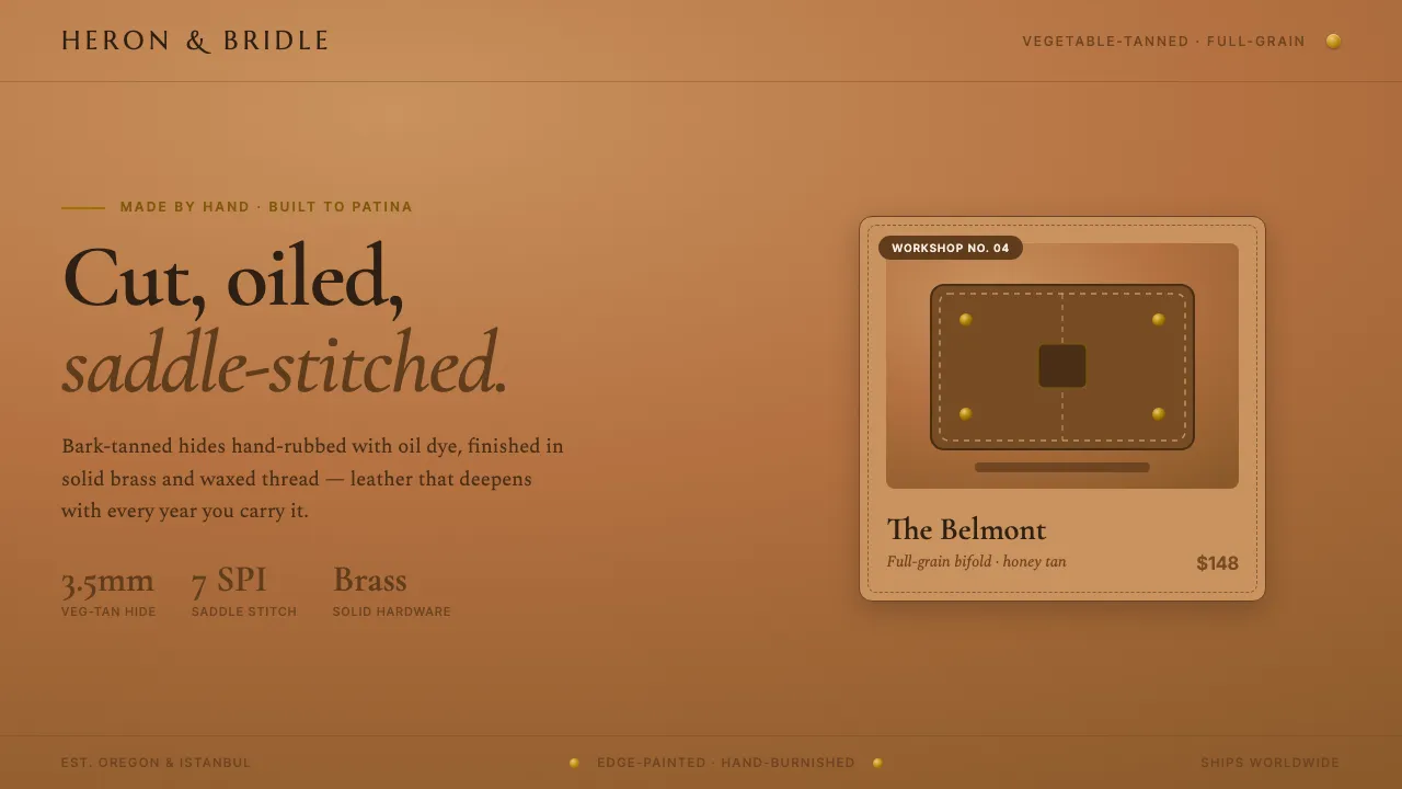 Leather Goods Tan — Cover
