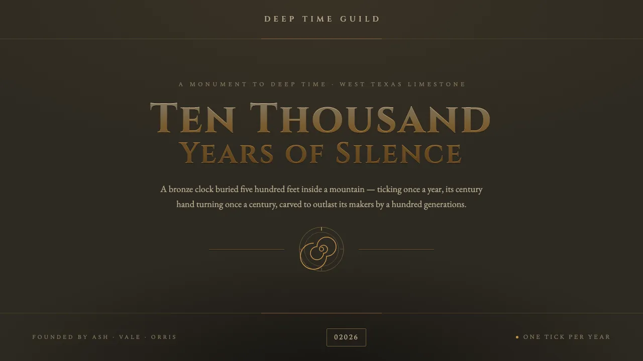 The Long Now Foundation — Cover