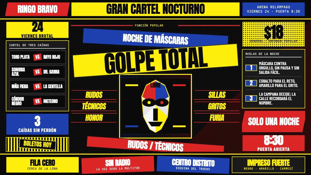 Lucha Libre Poster — Cover