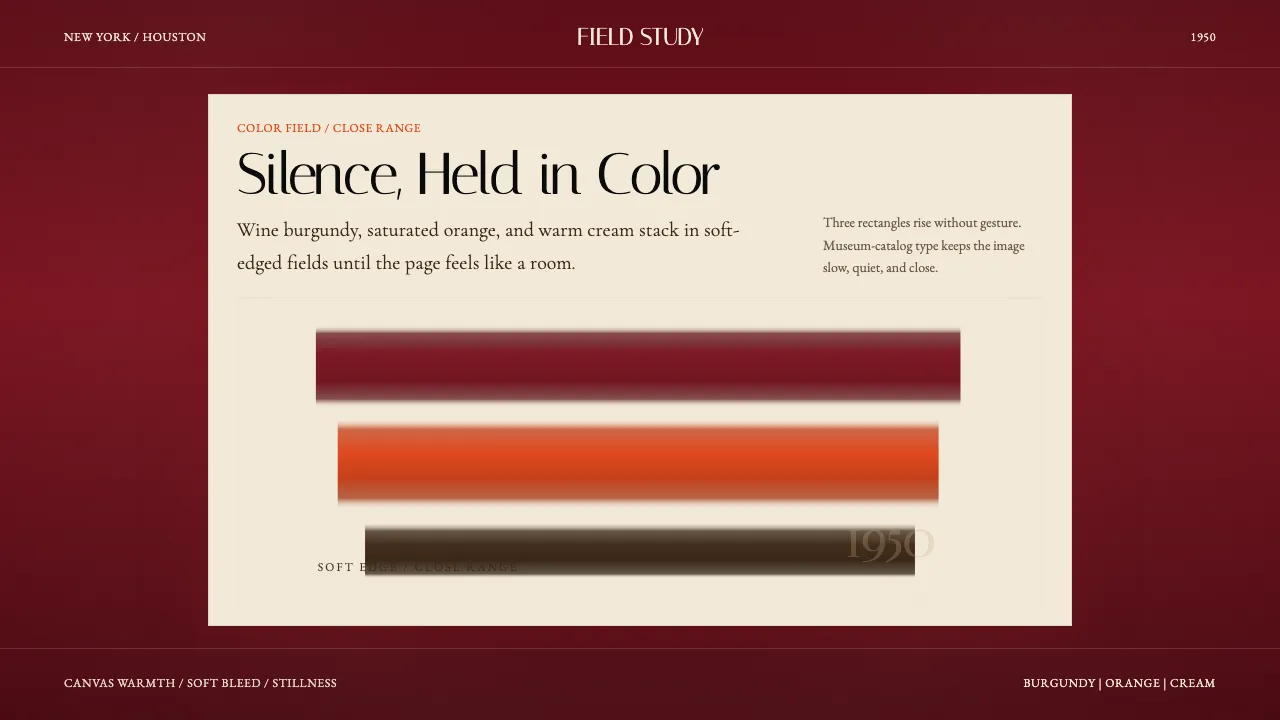 Mark Rothko Color Field (1950) — Cover