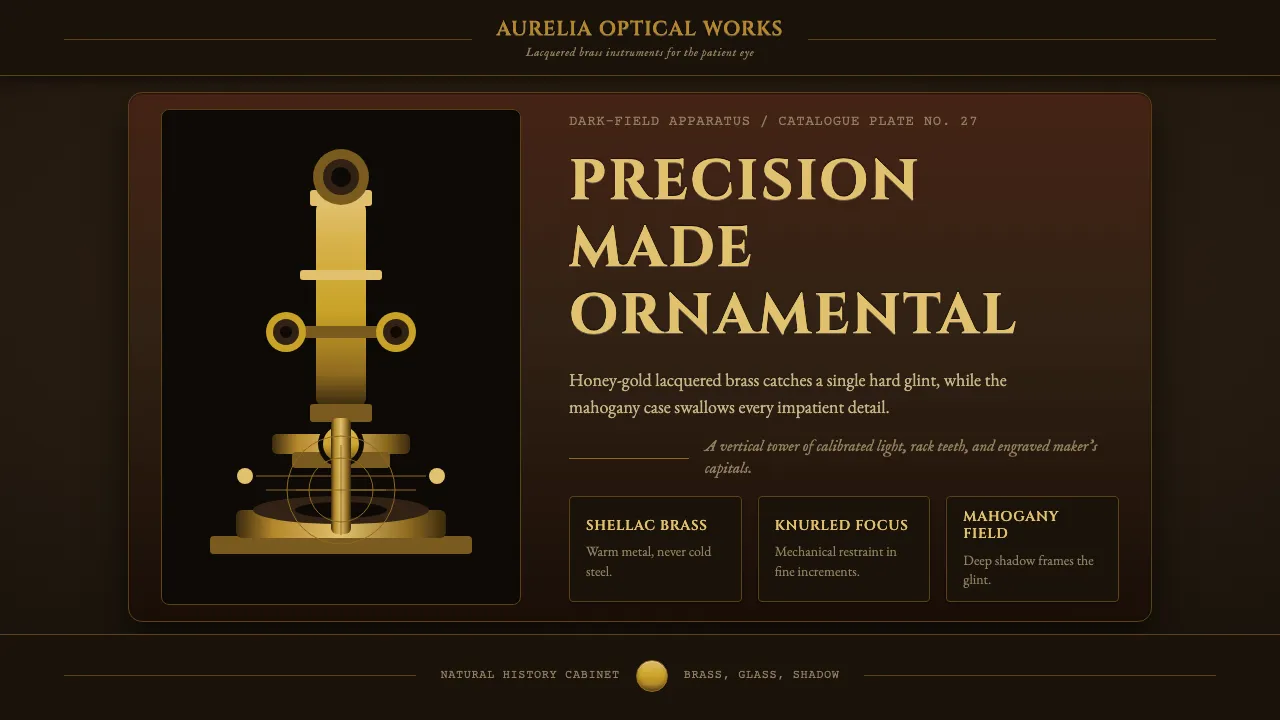 Victorian Brass Microscope — Cover