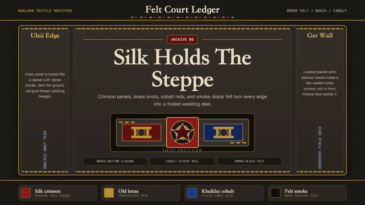 Mongolian Deel & Ger Felt — Cover