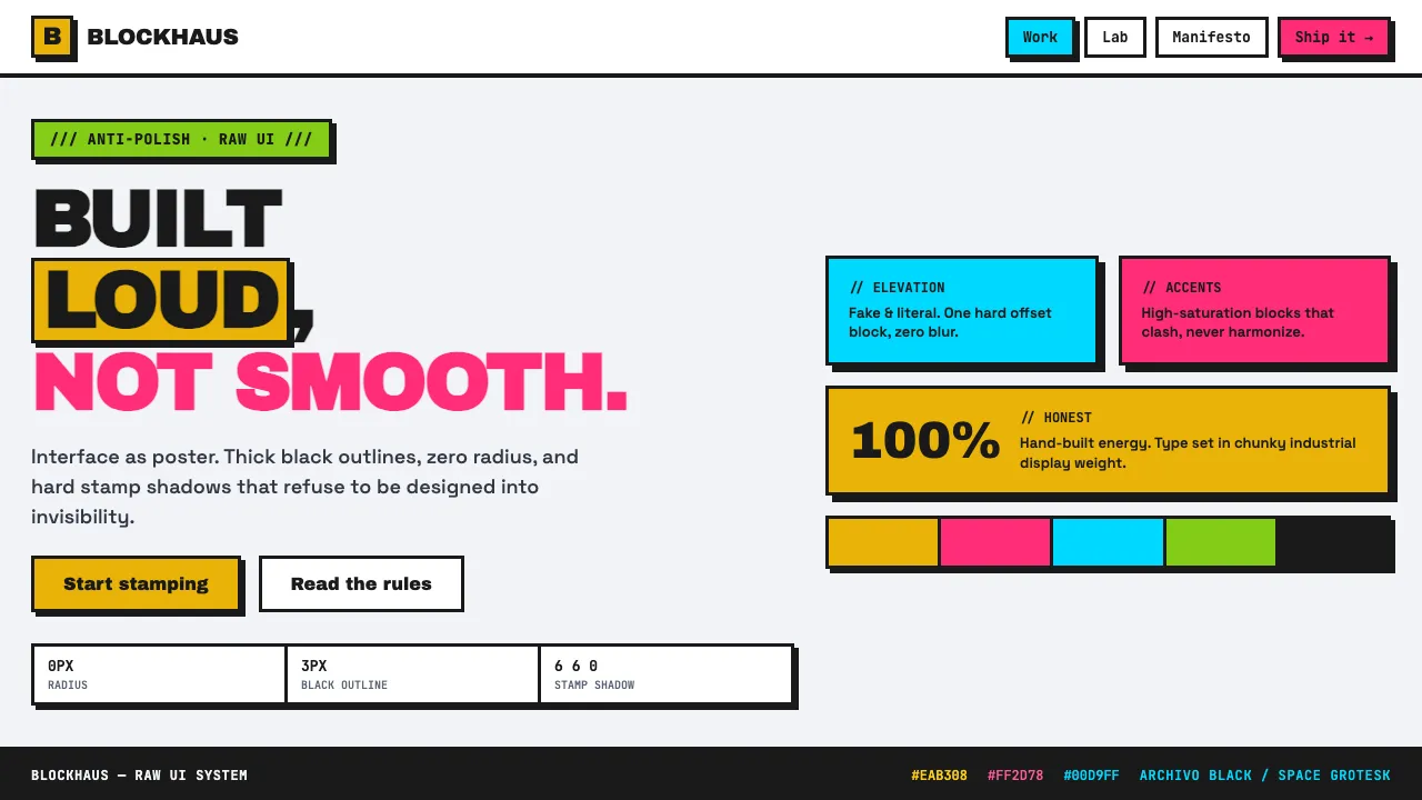 Neubrutalist Web Design — Cover