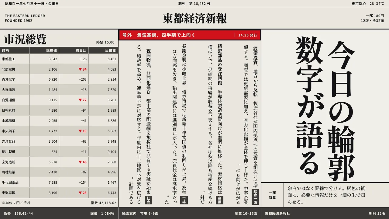 Japanese Newspaper Grid — Cover