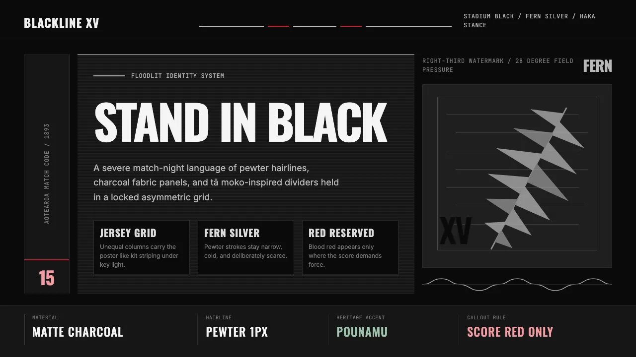 NZ All Blacks Rugby Haka Fern — Cover