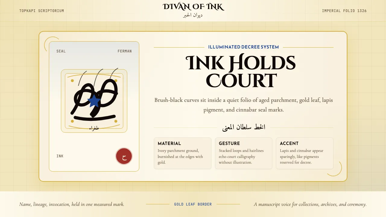Ottoman Tughra Calligraphy — Cover
