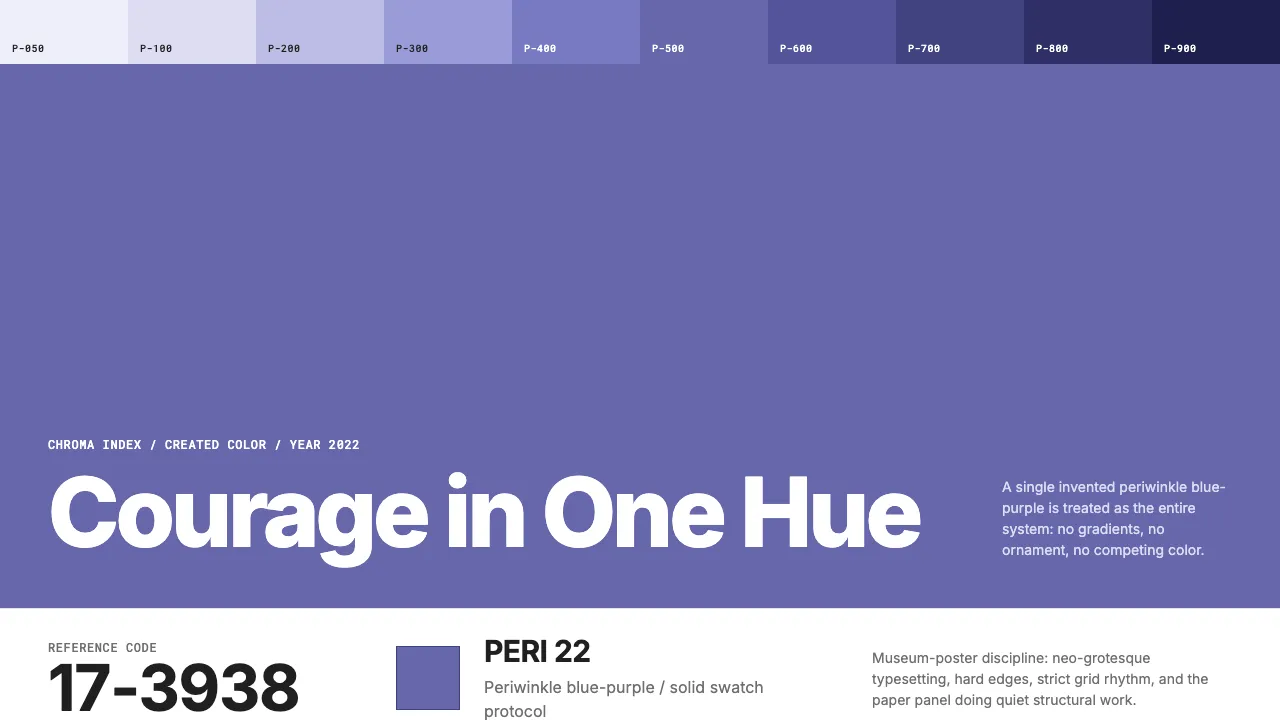 Pantone Very Peri (2022) — Cover