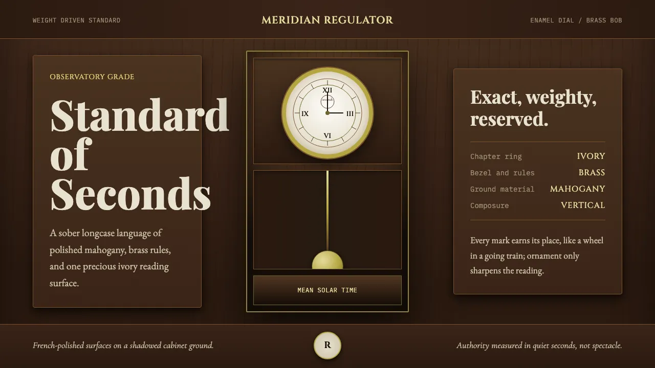 Regulator Clock — Cover
