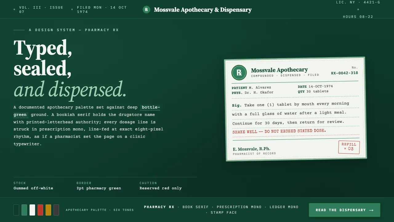 Pharmacy Rx — Cover