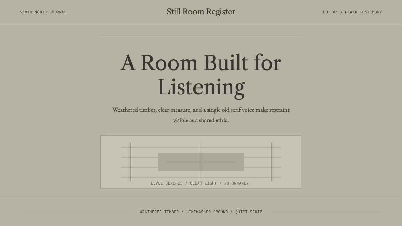 Quaker Plain Style — Cover
