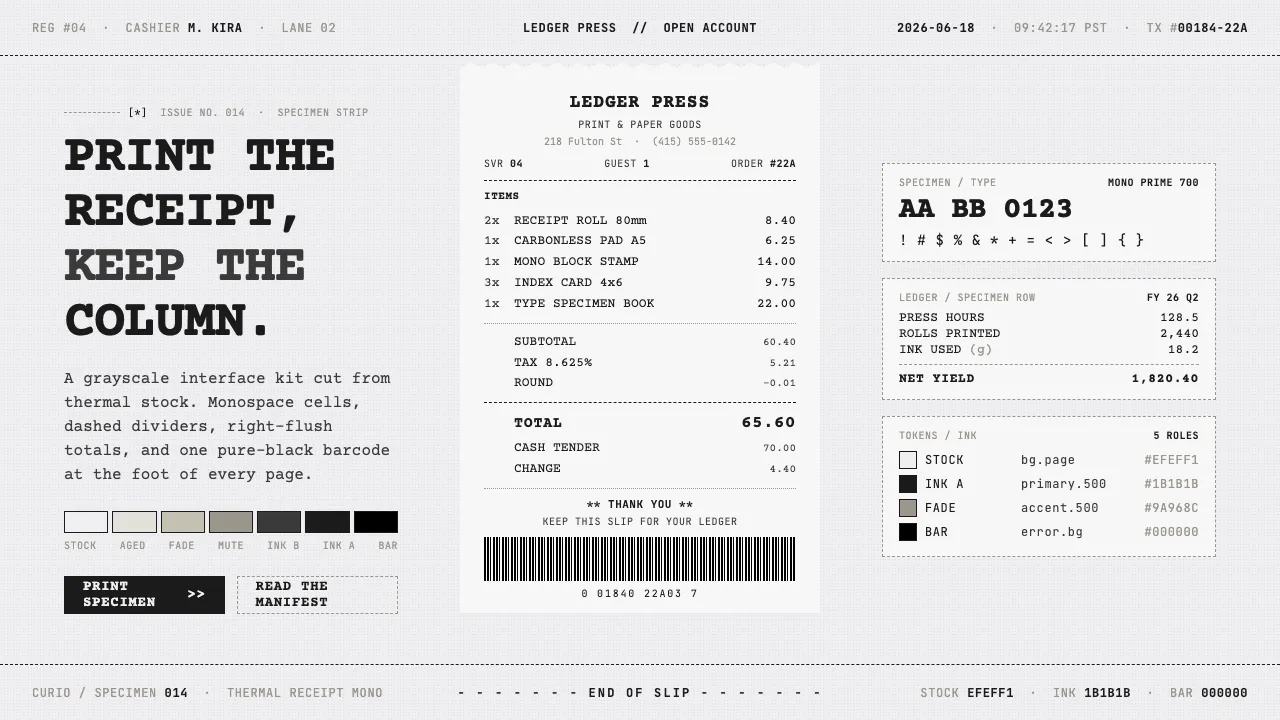 Thermal Receipt Mono — Cover