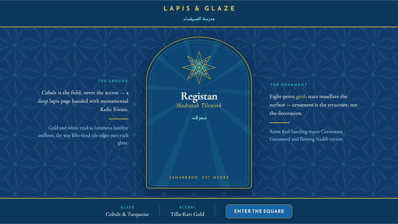 Registan Madrasah Tilework — Cover