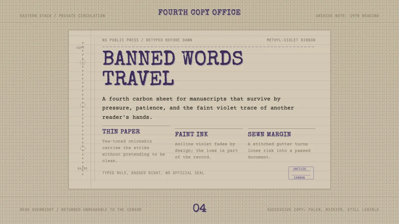 Samizdat Typewriter — Cover
