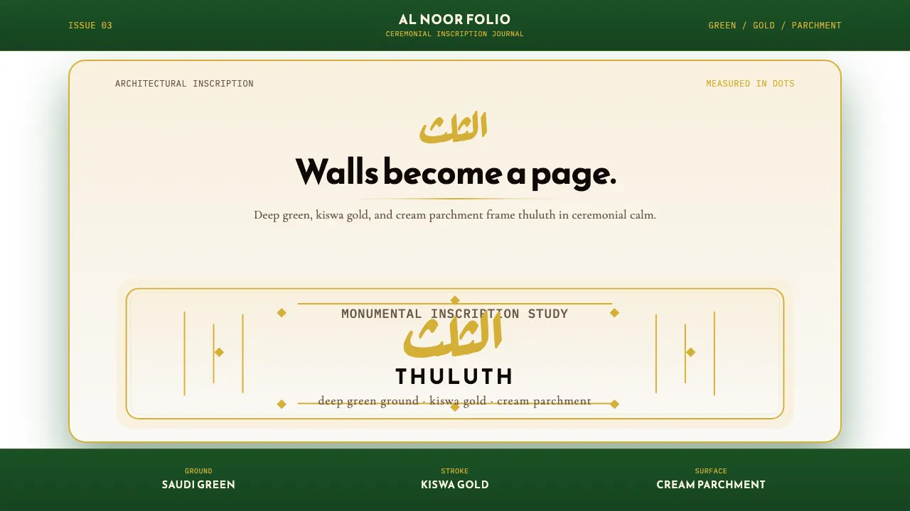 Saudi Thuluth Calligraphy — Cover