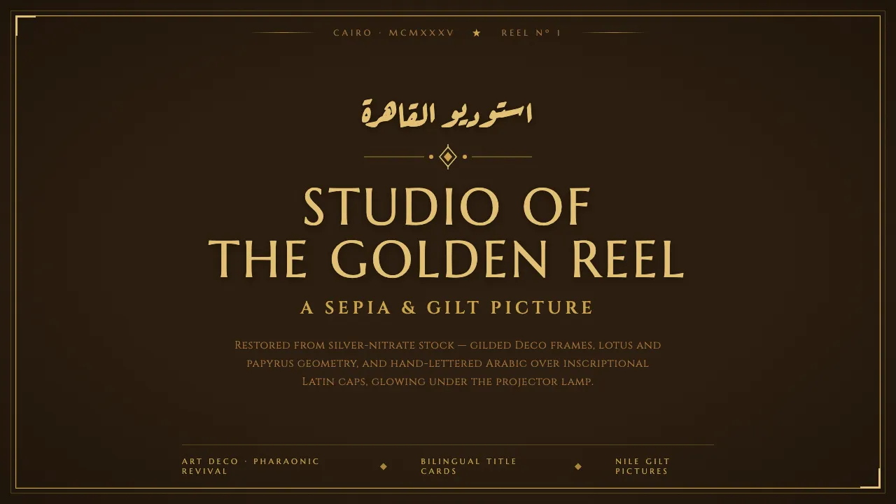 Studio Misr Cairo (1935) — Cover