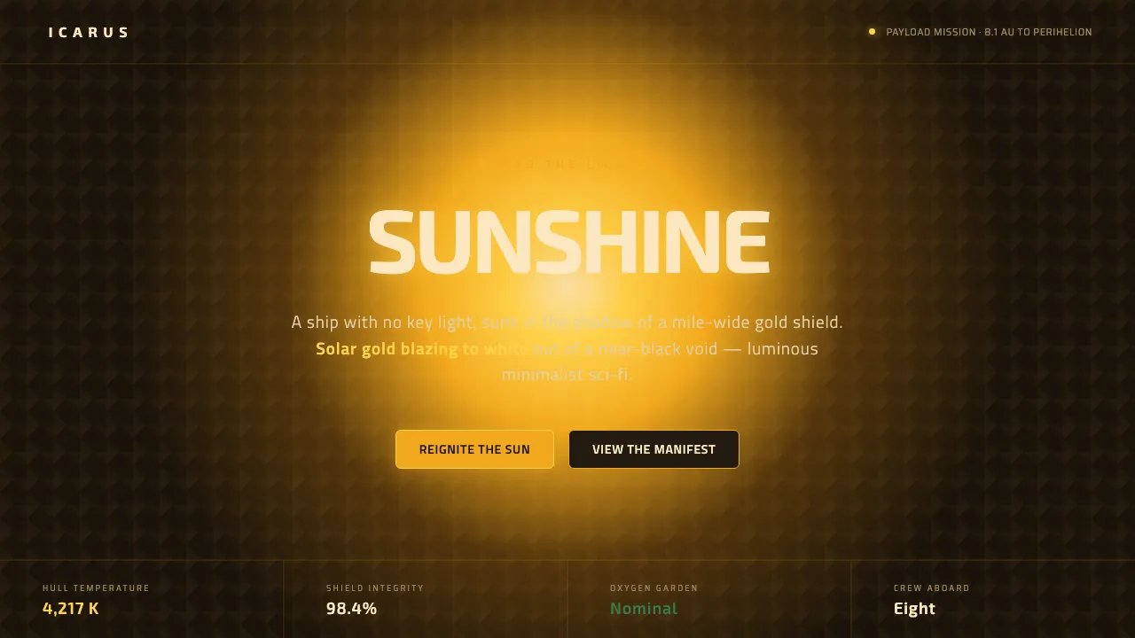 Sunshine (2007) — Cover