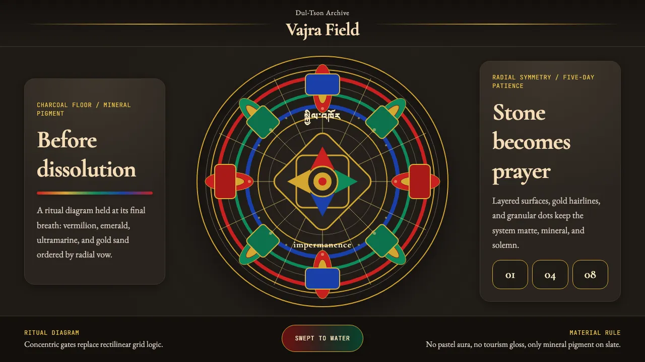 Tibetan Vajrayana Sand Mandala — Cover