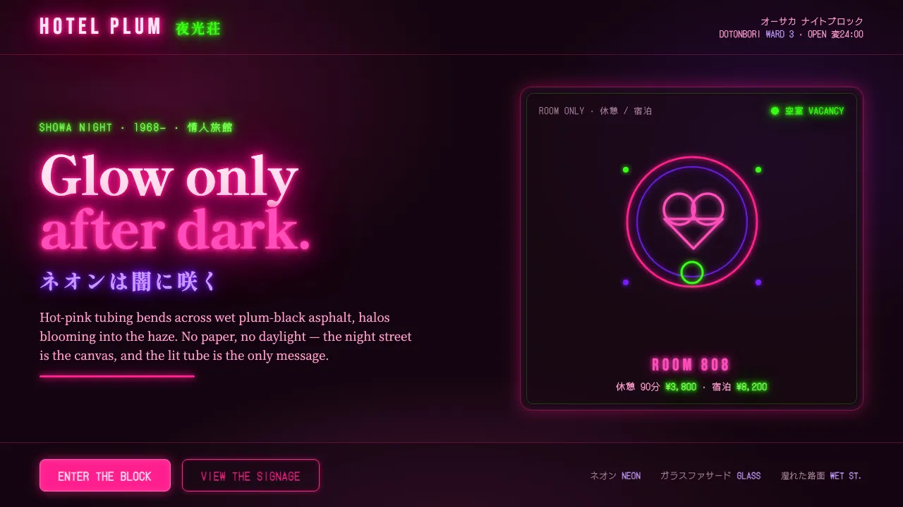 Osaka Love Hotel Neon — Cover