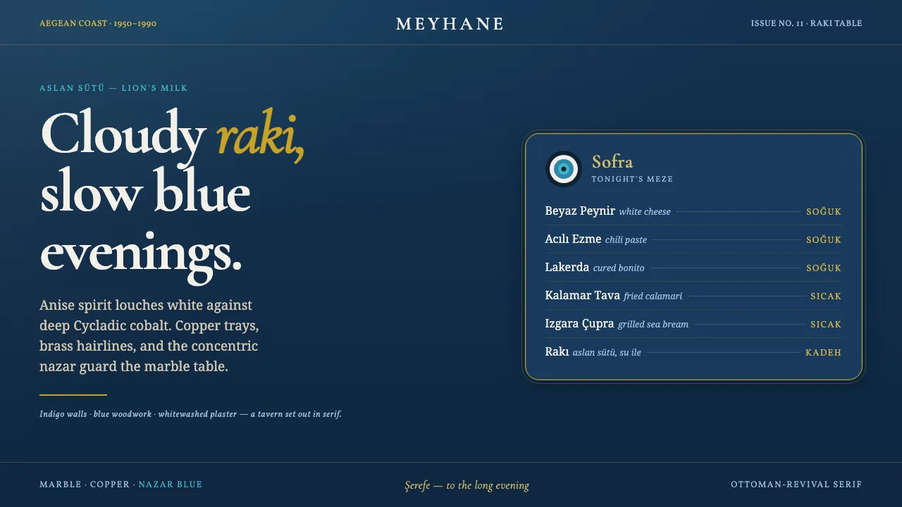 Turkish Meyhane Raki Table — Cover