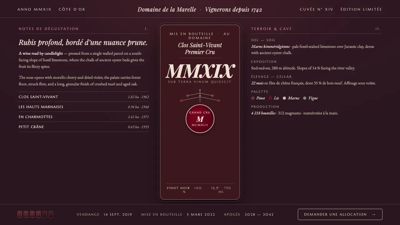 Burgundy Vineyard — Cover