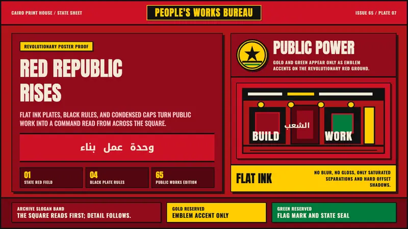 Egyptian Political Poster — design style preview