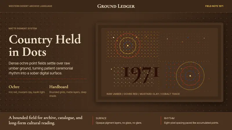 Aboriginal Dot Painting (Papunya 1971) — design style preview