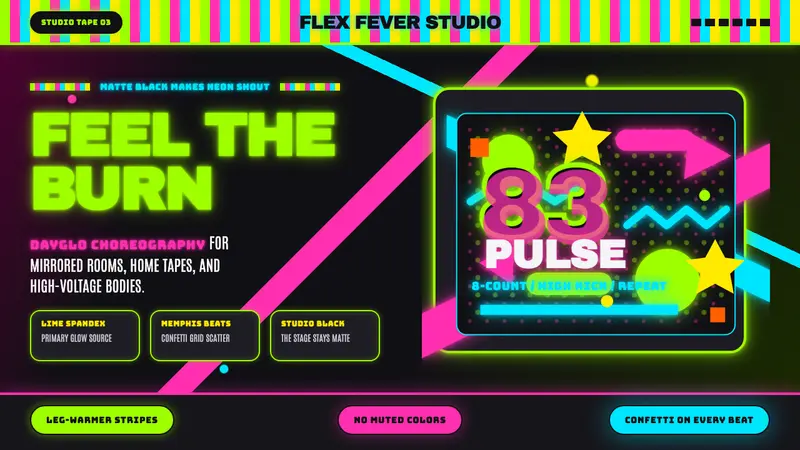 80s Aerobics Fluoro Spandex — design style preview
