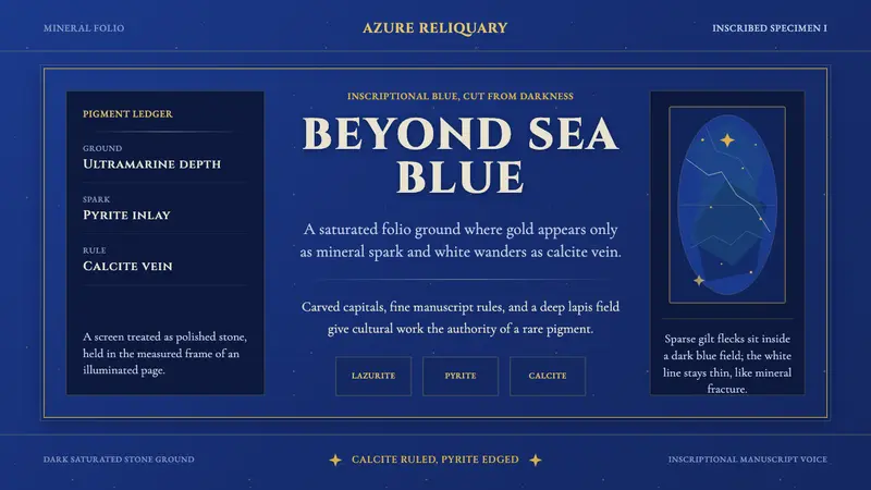 Badakhshan Lapis Lazuli — design style preview