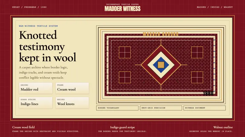 Afghan War Rug (1980) — design style preview