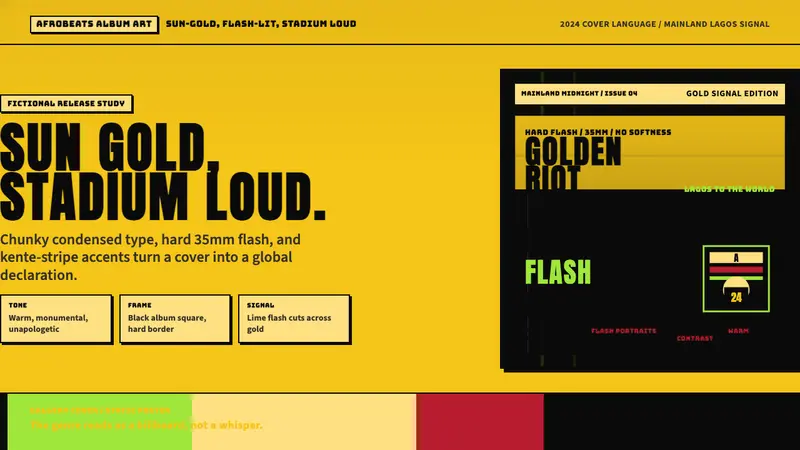 Afrobeats Album Art 2024 — design style preview