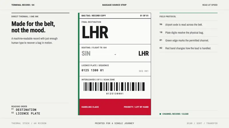 Airport Baggage Tag — Cover