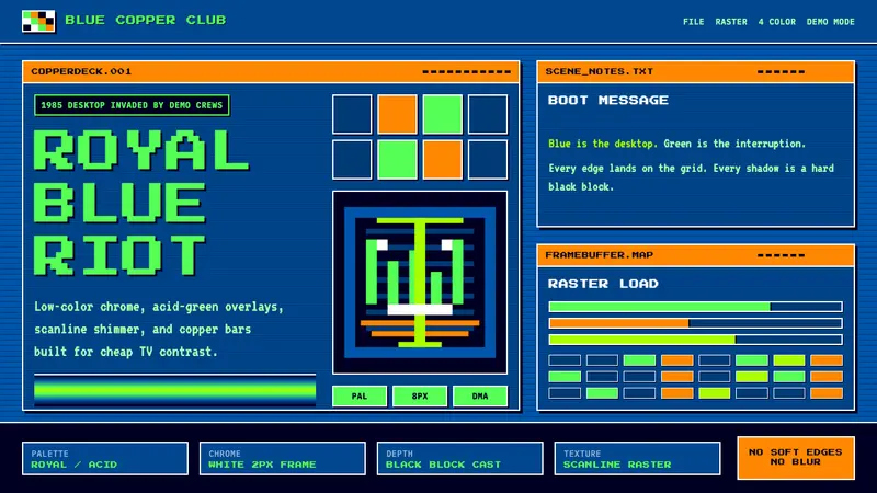 Commodore Amiga Workbench — design style preview