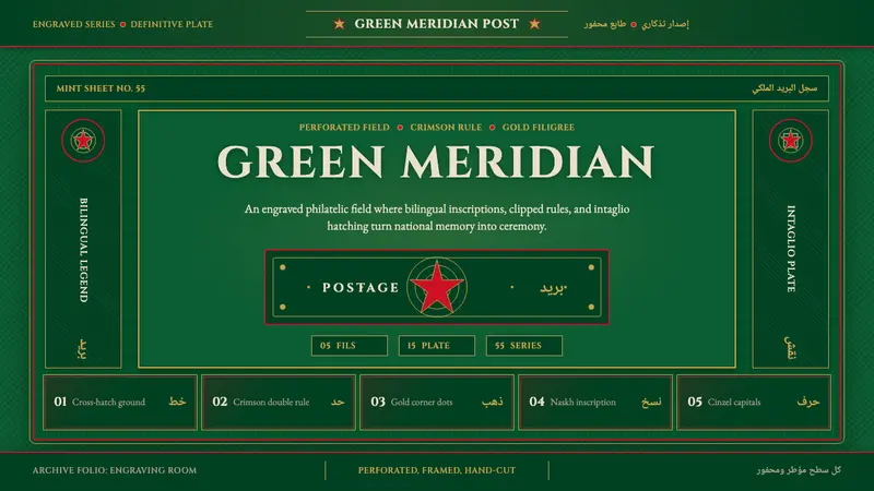 Hashemite Jordan Postage — design style preview