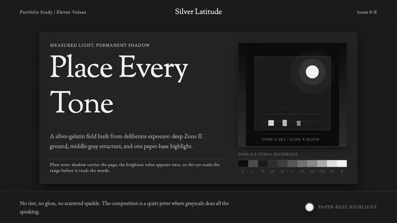 Ansel Adams Zone System — design style preview