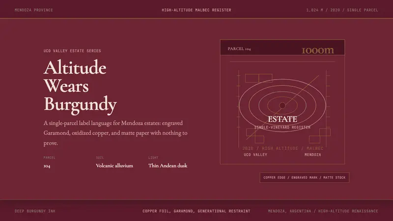 Argentine Malbec Wine — design style preview