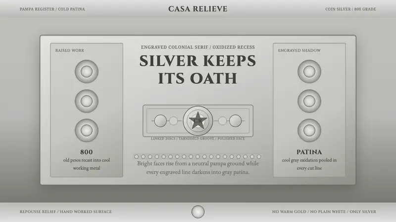 Criollo Silver Grayscale — design style preview