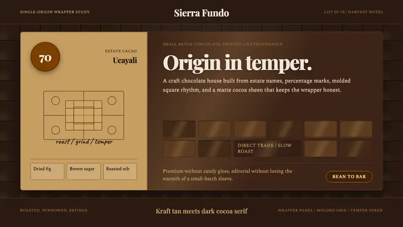 Bean-to-Bar Chocolate — design style preview