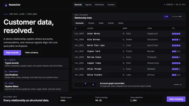 Attio CRM — design style preview