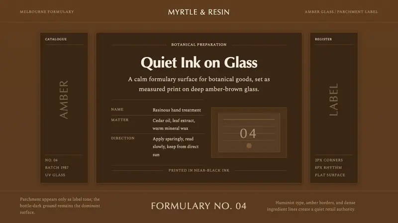 Aesop Apothecary Amber — Cover